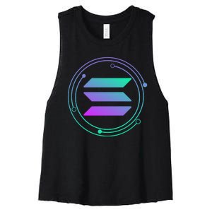 Solana Crypto Coin Currency Women's Racerback Cropped Tank