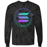 Solana Crypto Coin Currency Tie-Dye Long Sleeve Shirt