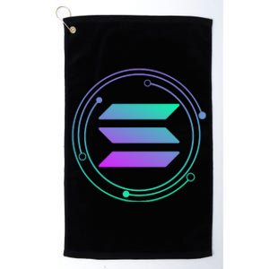 Solana Crypto Coin Currency Platinum Collection Golf Towel