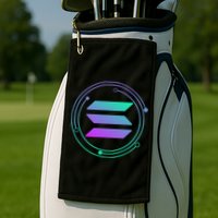 Solana Crypto Coin Currency Golf Towel