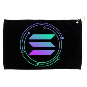 Solana Crypto Coin Currency Grommeted Golf Towel