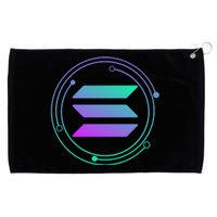 Solana Crypto Coin Currency Grommeted Golf Towel