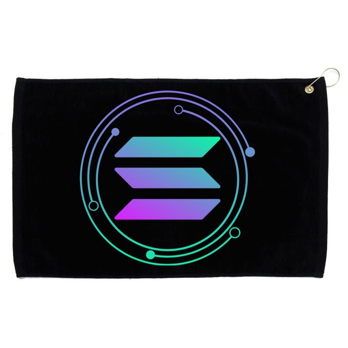 Solana Crypto Coin Currency Grommeted Golf Towel