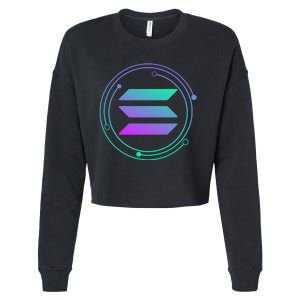 Solana Crypto Coin Currency Cropped Pullover Crew