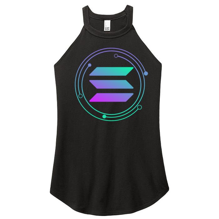 Solana Crypto Coin Currency Women's Perfect Tri Rocker Tank