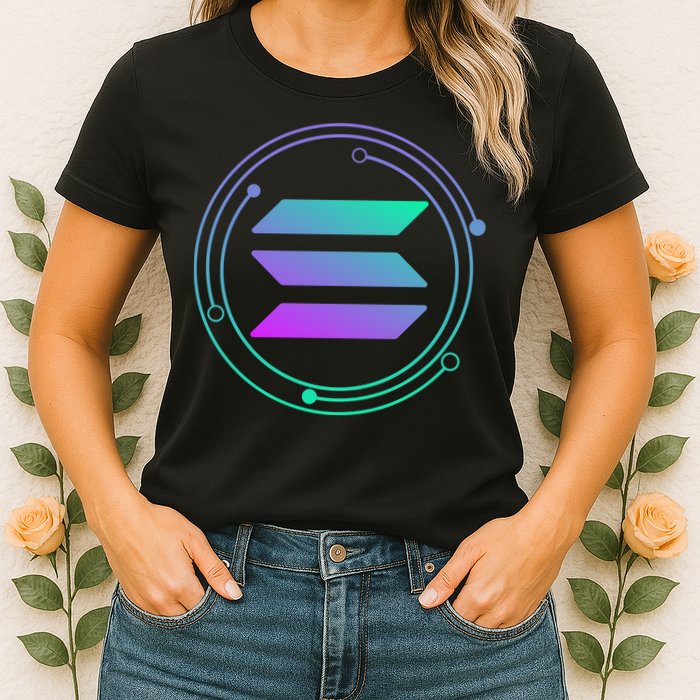 Solana Crypto Coin Currency Womens T-Shirt