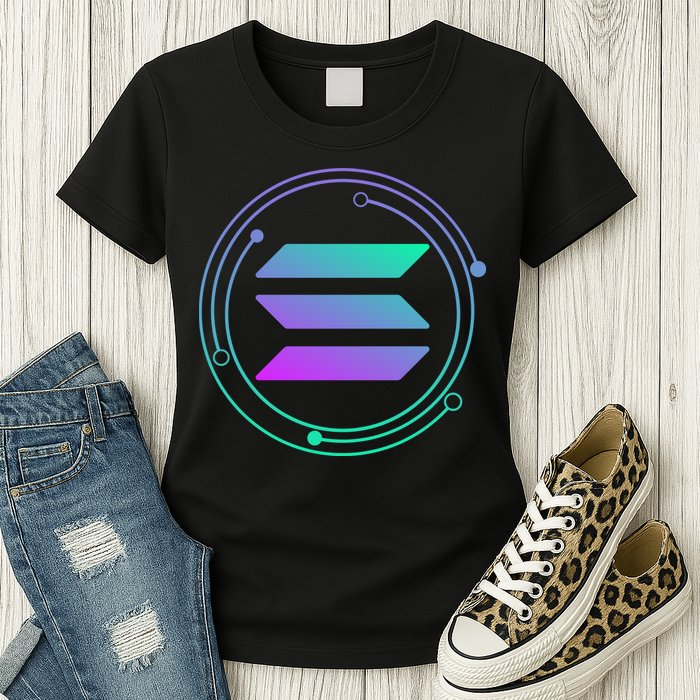 Solana Crypto Coin Currency Womens T-Shirt