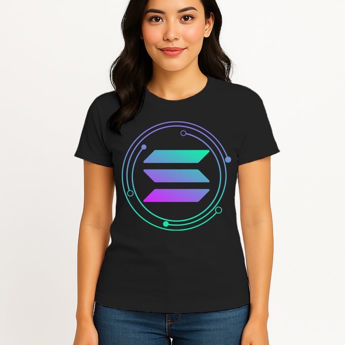 Solana Crypto Coin Currency Womens T-Shirt