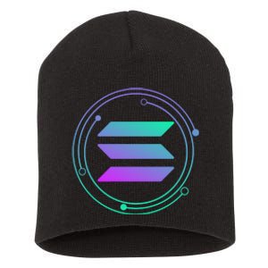 Solana Crypto Coin Currency Short Acrylic Beanie