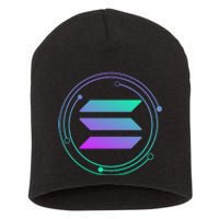 Solana Crypto Coin Currency Short Acrylic Beanie