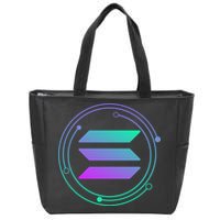 Solana Crypto Coin Currency Zip Tote Bag