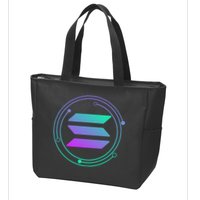 Solana Crypto Coin Currency Zip Tote Bag