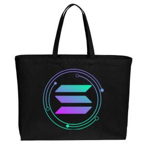 Solana Crypto Coin Currency Cotton Canvas Jumbo Tote