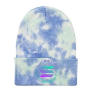 Solana Crypto Coin Currency Tie Dye 12in Knit Beanie