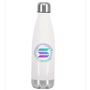 Solana Crypto Coin Currency Stainless Steel Insulated Water Bottle