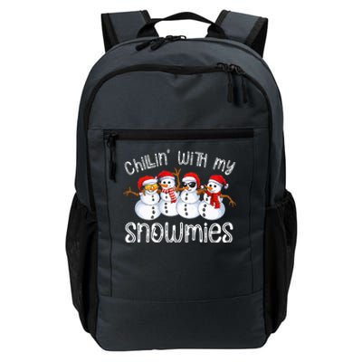 Snowman Christmas Chillin With My Snowmies Ugly Gift  Daily Commute Backpack