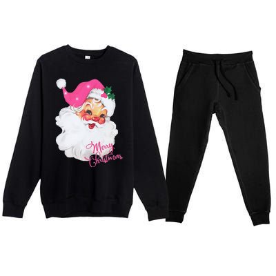 Santa Claus Christmas Design Premium Crewneck Sweatsuit Set