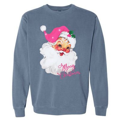 Santa Claus Christmas Design Garment-Dyed Sweatshirt