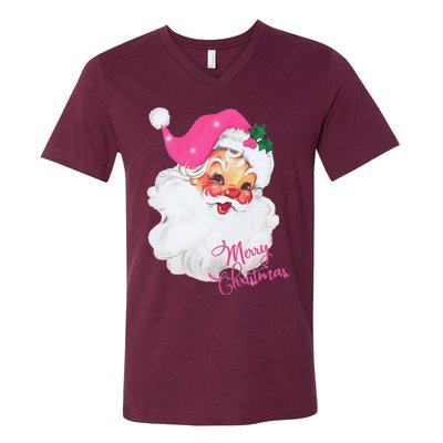 Santa Claus Christmas Design V-Neck T-Shirt