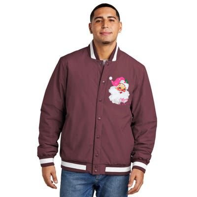 Santa Claus Christmas Design Insulated Varsity Jacket