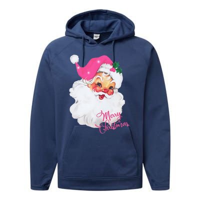 Santa Claus Christmas Design Performance Fleece Hoodie