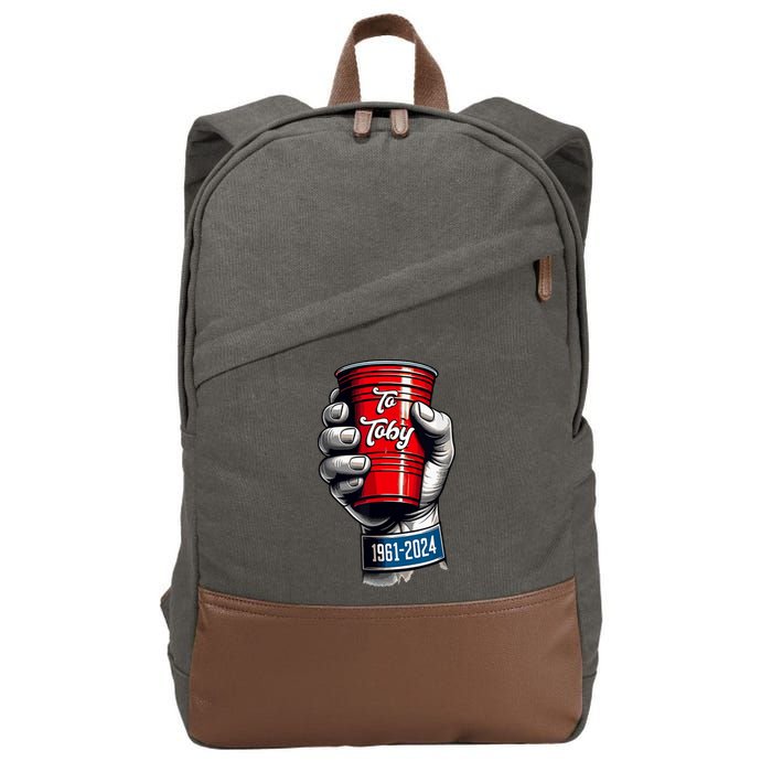 Solo Cup Cheers To Toby Red Solo Cup Cotton Canvas Backpack