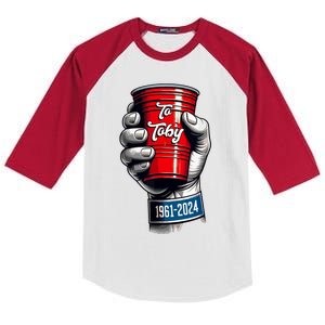 Solo Cup Cheers To Toby Red Solo Cup Kids Colorblock Raglan Jersey