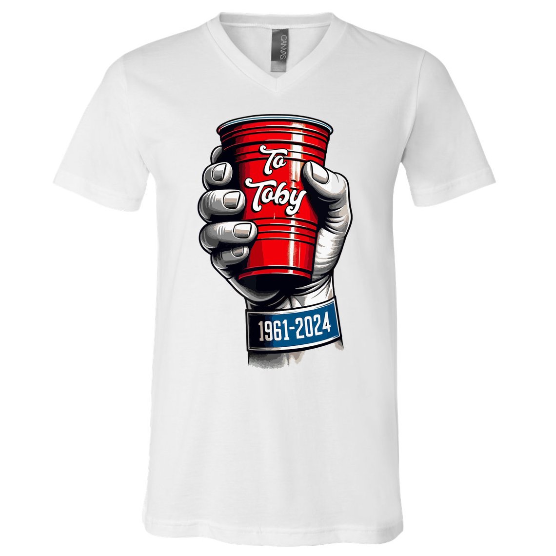Solo Cup Cheers To Toby Red Solo Cup V-Neck T-Shirt