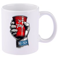 Solo Cup Cheers To Toby Red Solo Cup 11oz C Handle Ceramic Mug