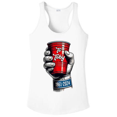 Solo Cup Cheers To Toby Red Solo Cup Ladies PosiCharge Competitor Racerback Tank