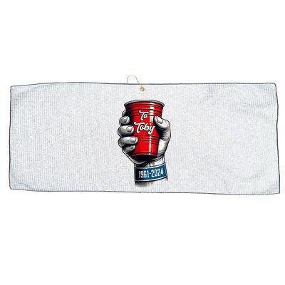 Solo Cup Cheers To Toby Red Solo Cup Large Microfiber Waffle Golf Towel