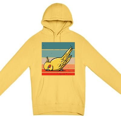 Sleeping Cockatiel Cute Factor Birds Animal Nature Relaxing Premium Pullover Hoodie