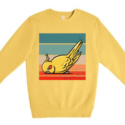 Sleeping Cockatiel Cute Factor Birds Animal Nature Relaxing Premium Crewneck Sweatshirt