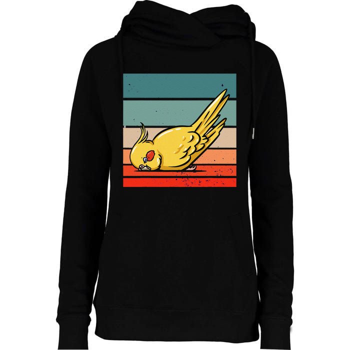 Sleeping Cockatiel Cute Factor Birds Animal Nature Relaxing Womens Funnel Neck Pullover Hood