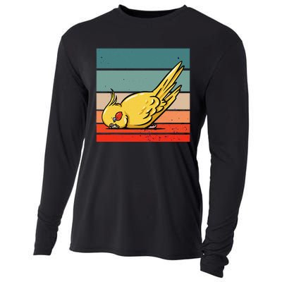 Sleeping Cockatiel Cute Factor Birds Animal Nature Relaxing Cooling Performance Long Sleeve Crew