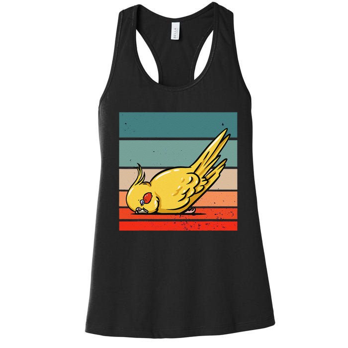 Sleeping Cockatiel Cute Factor Birds Animal Nature Relaxing Women's Racerback Tank