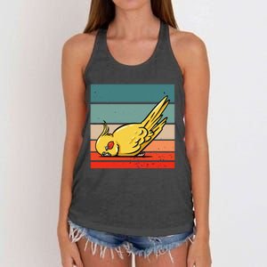 Sleeping Cockatiel Cute Factor Birds Animal Nature Relaxing Women's Knotted Racerback Tank