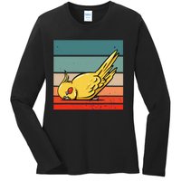 Sleeping Cockatiel Cute Factor Birds Animal Nature Relaxing Ladies Long Sleeve Shirt