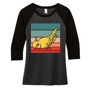 Sleeping Cockatiel Cute Factor Birds Animal Nature Relaxing Women's Tri-Blend 3/4-Sleeve Raglan Shirt