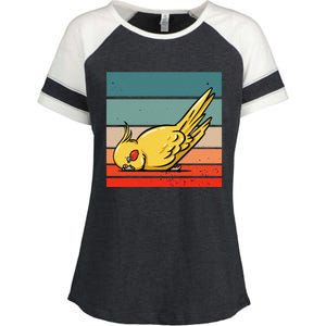 Sleeping Cockatiel Cute Factor Birds Animal Nature Relaxing Enza Ladies Jersey Colorblock Tee