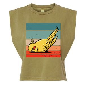 Sleeping Cockatiel Cute Factor Birds Animal Nature Relaxing Garment-Dyed Women's Muscle Tee