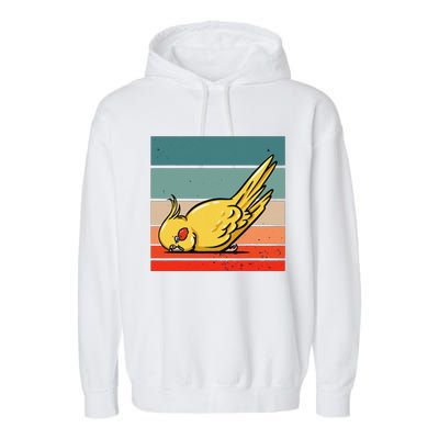 Sleeping Cockatiel Cute Factor Birds Animal Nature Relaxing Garment-Dyed Fleece Hoodie