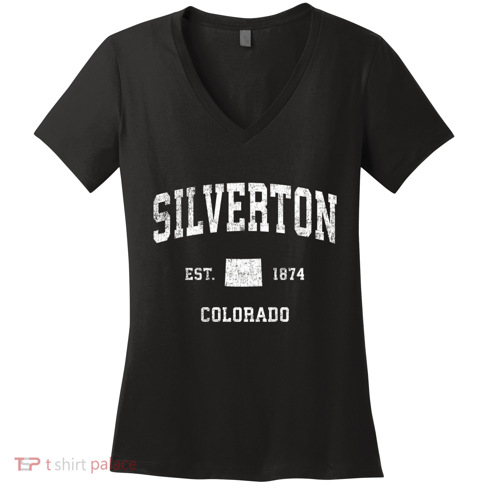 Silverton Colorado Co Vintage Sports Women's V-Neck T-Shirt