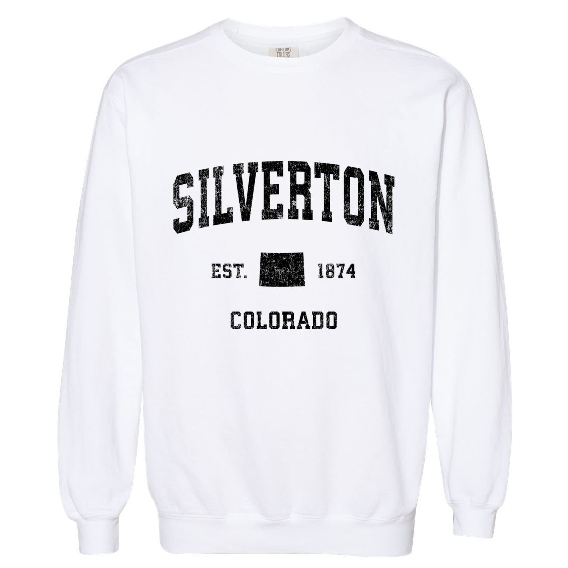 Silverton Colorado Co Vintage Sports Garment-Dyed Sweatshirt