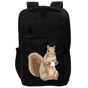 Squirrel Coffee Cup Cool Gift Impact Tech Backpack