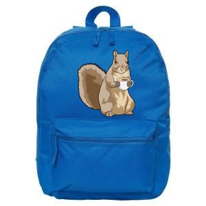 Squirrel Coffee Cup Cool Gift 16 in Basic Backpack