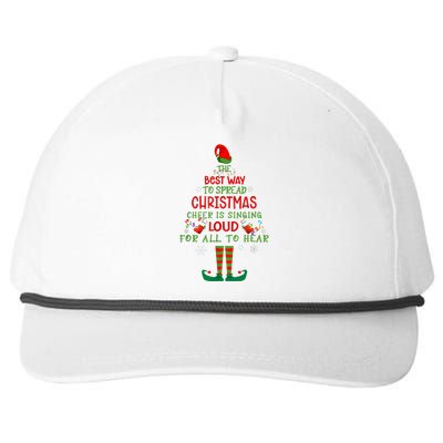 Spread Christmas Cheer Sing Out Loud Funny Festive Christmas Snapback Five-Panel Rope Hat