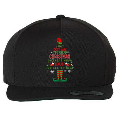 Spread Christmas Cheer Sing Out Loud Funny Festive Christmas Wool Snapback Cap