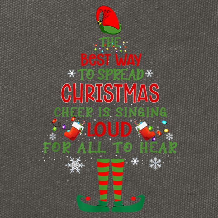 Spread Christmas Cheer Sing Out Loud Funny Festive Christmas Cotton Canvas Backpack