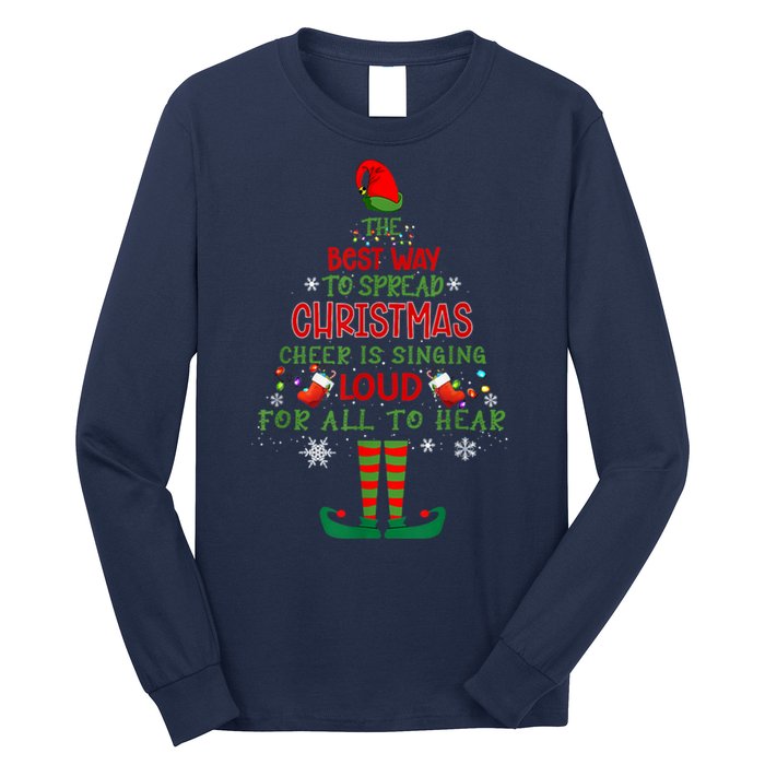 Spread Christmas Cheer Sing Out Loud Funny Festive Christmas Long Sleeve Shirt